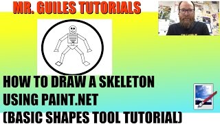 How To Draw A Skeleton Using Basic Shapes Paint Net Tutorial