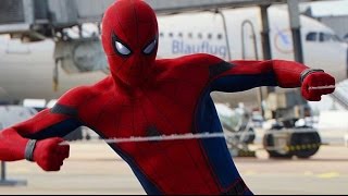 Spider-Man Fight & Swinging Scenes - Captain America Civil War Best Moments HD