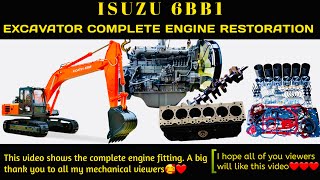 How to make excavator engine @HukamJan_Diesal_motor_Mechanic @MechanicSteve @Mechanical-Hands