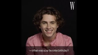 Timothée Chalamet about his birthday, first kiss and favourite childhood toy(Reu