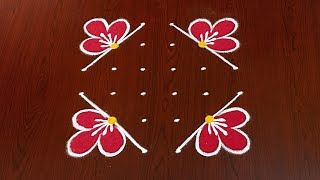 6×6dots easy rangoli|daily muggulu|thipkyanchi,festival rangoli|traditional rangoli#Rang kaa Rangoli