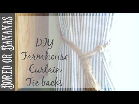 DIY Farmhouse Decor {Tassel Curtain Tie backs} DIY Farmhouse Decor {Tassel Curtain Tie backs}