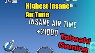 Hill Climb Racing Highest Insane Air time in Roller Coaster