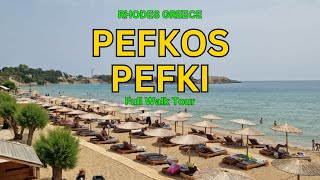 Pefkos Pefki Rhodes Walking Tour 2024 | Rhodos Greece