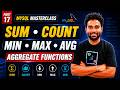SQL Aggregate Functions Tutorial in MySQL | SUM, MIN, MAX, COUNT, AVG Explained | Part 17