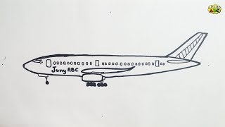 Drawing Boeing Aeroplane step by step| Simple plane drawing for beginners