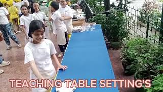 Kamuning  Elementary School,Grade 4 Students ,Group 1to4 ,Showing Knowledge of cooking,arranging tbl