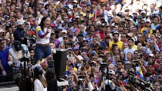 Venezuelan opposition leader Maria Machado arrested then freed after leading protests in Caracas