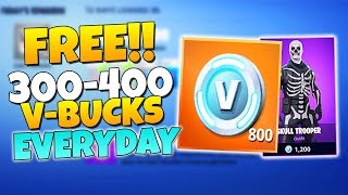 how to get free 300 400 v bucks everyday big project results - fortnite free 130s