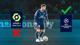 Lionel Messi is Better in Champions League than Ligue 1 ● HD 1080i