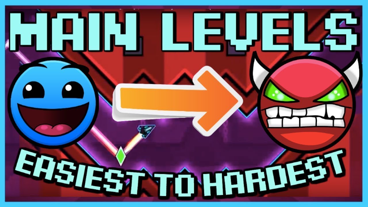 Easiest To Hardest Main Levels! [List] | Geometry Dash 2.1 (500 ...