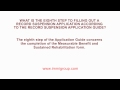 What is the eighth step to filling out a Record Suspension Application?