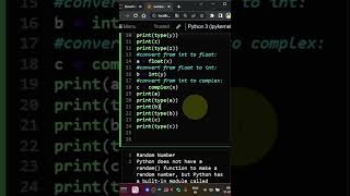 numbers type conversion in python english #python #shorts