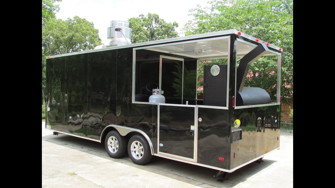 2015 BBQ Porch Concession Trailer W/Smoker - YouTube