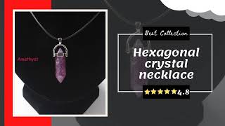 Hexagonal crystal necklace for women's collection