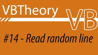 Read A Random Line From A Txt (EASY WAY) - VB#14