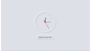 Neumorphism Clock using HTML & CSS & javaScript| Neumorphism UI Design | Analog and digital Clock