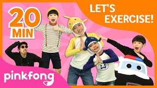 Let's Exercise! | Exercise Songs | +Compilation | Pinkfong Dance for Children