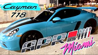 APR Tuned Porsche 718 Cayman Miami Blue