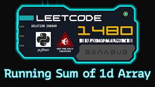 Running Sum of 1d Array — LeetCode #1480 | Python Algorithm Visualization