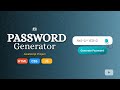 JavaScript Password Generator | HTML CSS JavaScript Project for Beginners