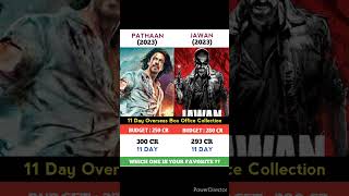 Pathaan Vs Jawan Movie 11 Day Comparison || Box Office Cecollection #shorts #jailer #gader2 #jawan