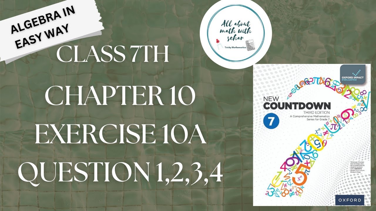 Class 7 Math Chapter 10 Exercise 10a Youtube