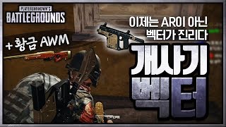 이제 벡터는 무조건 쓰세요! 총기 밸런스 패치로 인해 떠오른 SMG 벡터의 반란 [Vector + Gold AWM] | 배틀그라운드 군림보