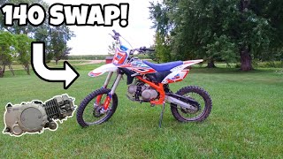 140cc Swapped Apollo Pit Bike - YX140 Motor Into 125cc Frame (RFZ Z20)