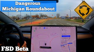 Tesla Self Driving Beta Tested on Dangerous Roundabout, Speed Bumps, Downtown, and more! FSD Beta 6