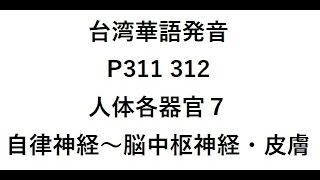 P311 312 人体各器官７  自律神経～脳中枢神経・皮膚    【医療通訳　醫療口譯】