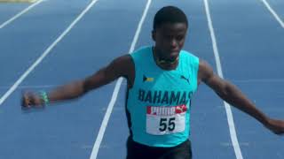 CARIFTA49: Lynden Johnson from the Bahamas wins Oct Boys U20 100m Heat 1 | SportsMax TV