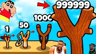 SHINCHAN NOOB vs PRO vs HACKER in SLINGSHOT with FRANKLIN \u0026 CHOP | DREAM SQUAD