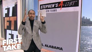 Stephen A.'s Top 5: Alabama, then 'straight garbage' | First Take