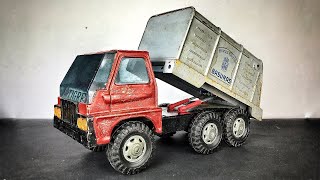Restoration Old Toy Dump Tuck 1980s - Toy Truck very Rusty Gozan Tigre Dump Truck