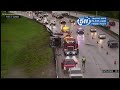 JTA bus flips in heavy downpour on I-10 at Lennox Avenue