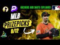 MLB PrizePicks Today | Best 3 Plays | Monday | 8/12/2024 |