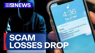 Rate of scam losses falling in Australia, according to new figures | 9 News Australia