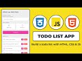 Build a Todo List App in HTML, CSS & JavaScript with LocalStorage in 2022 | JavaScript for Beginners