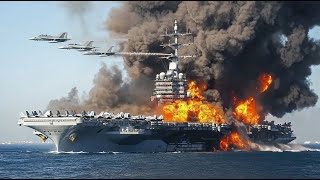 JUST HAPPENED! Russian Aircraft Carrier Containing 150 Secret Jets DESTROYED by Ukrainian F-16s!