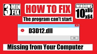 [𝟚𝟘𝟚𝟙] How To Fix D3D12.dll Missing From Your Computer Error Windows 10/8.1/7 32/64 bit 🅽🅴🆆