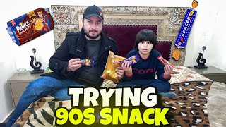 Trying 90s mama baba chilhood snacks 😍 || candy buscuit || super crisp || jublee choclate etc..😋