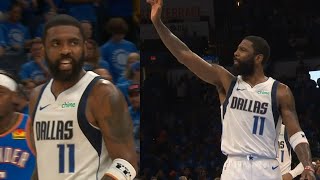 Kyrie Irving gets into it with trash talking OKC fan then waves goodbye after Mavs win 😂