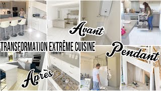 ON TRANSFORME COMPLÈTEMENT NOTRE CUISINE // EXTRÊME RÉNOVATION CUISINE | AVANT APRÈS ✨