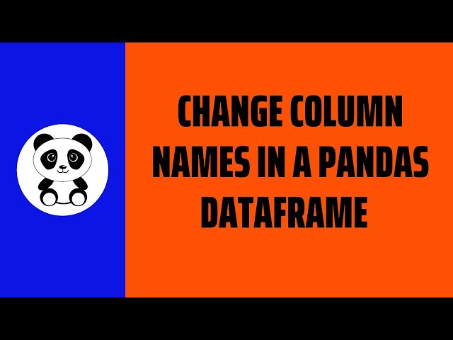 Python Dataframe Change Column Names Infoupdate Org