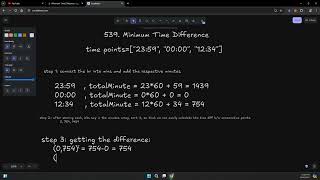 Minimum Time Difference | LeetCode 539 | Java Solution under 20 mins.