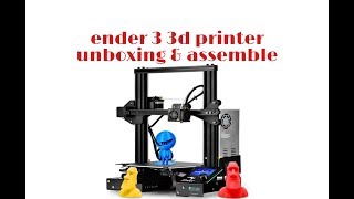 creality Ender 3 3d printer review/unboxing/assemble