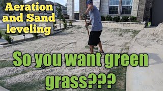 Aeration and Sand Leveling on Bermuda Grass