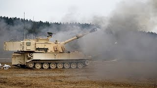 U.S. Army Artillery Live-Fire With M109 Howitzer Inside View