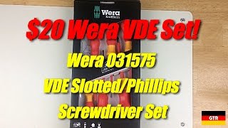 German Tool Reviews:  Wera 031575 (VDE 1000V Insulated Slotted/Philips Screwdriver Set)